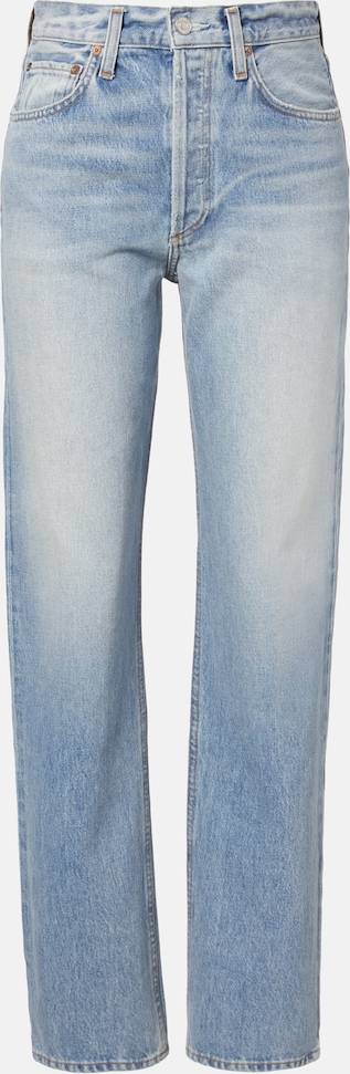 High-Rise Straight Jeans - Blue
