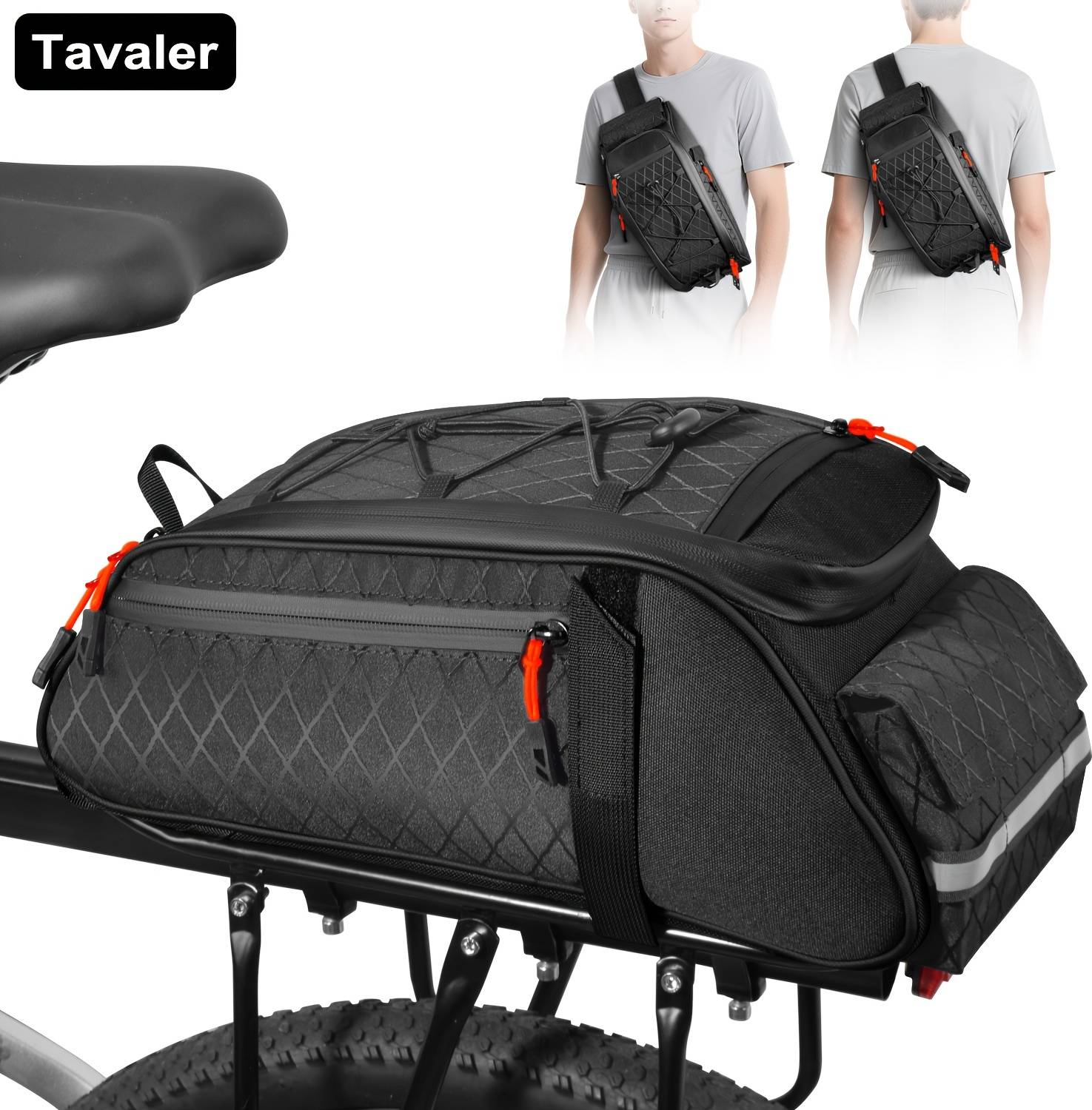 Temu Bike Rear Rack Bicycle Pannier Bag