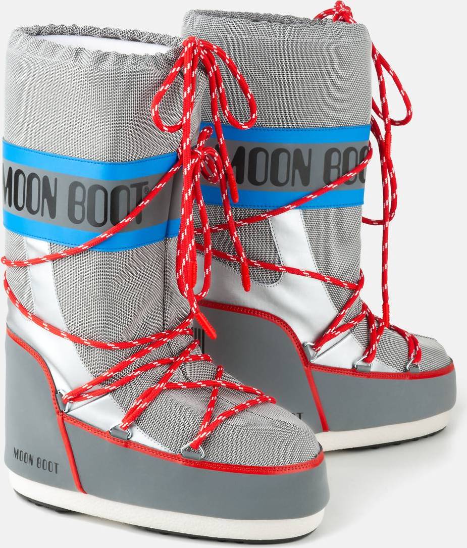 Womens moon boots Moon Boot Icon Space Racing Boots - Silver