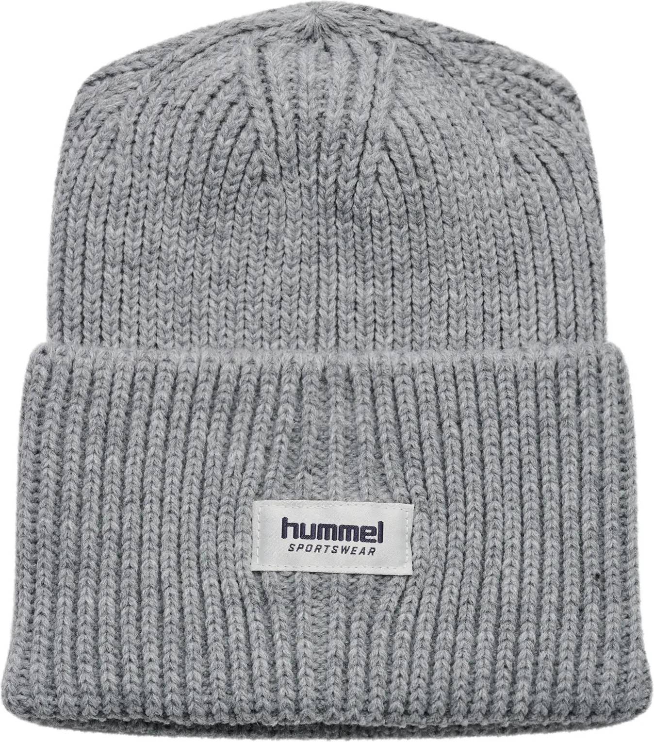 Hummel Heavy Rib Knit Beanie Grå/Mørkegrå/Sort