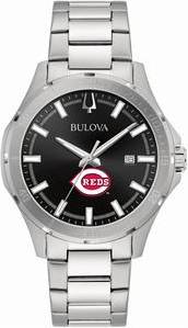 Bulova Cincinnati Reds Stainless Steel Watch