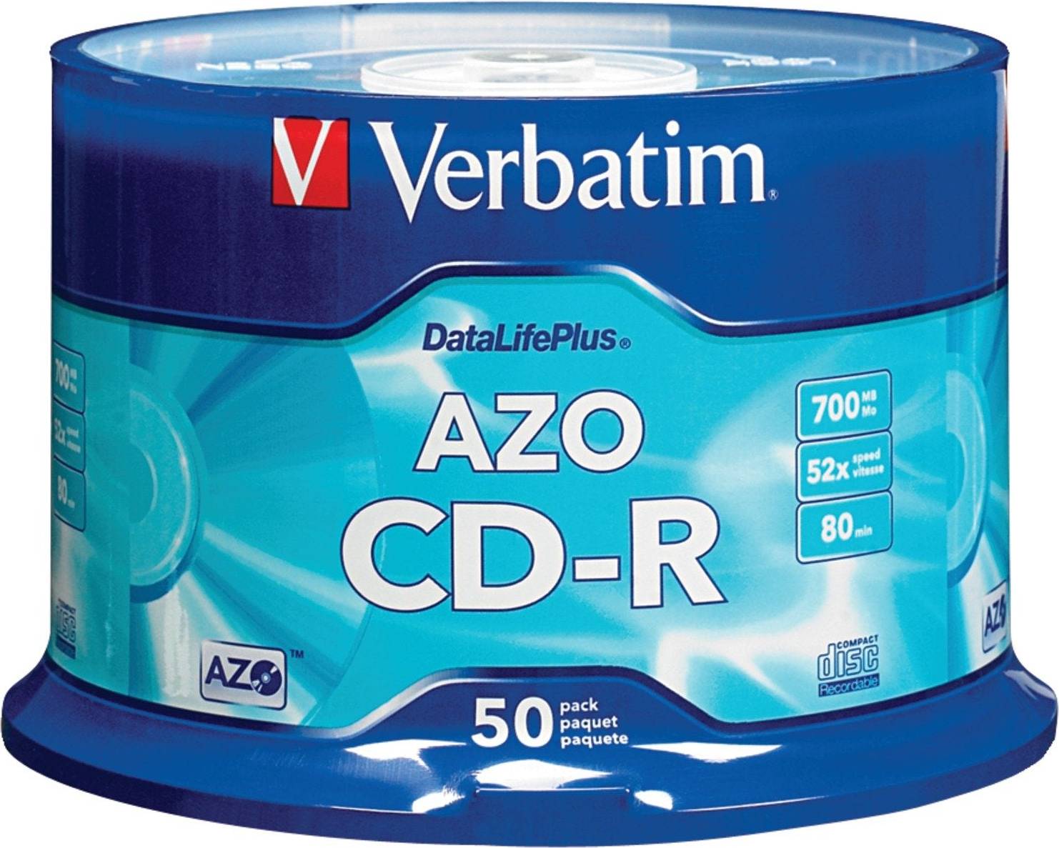 Cd r Verbatim CD-R 700MB 52X DataLifePlus With Surface 50pk Spindle