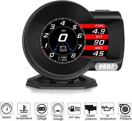 Obd F8 Multifunctional OBD Instrument Car HUD