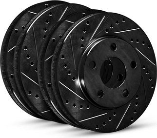 Brake and rotor kit R1 Concepts Front Rear Brake Rotor Kit