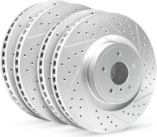 Brake and rotor kit R1 Concepts Front Rear Brake Rotor Kit