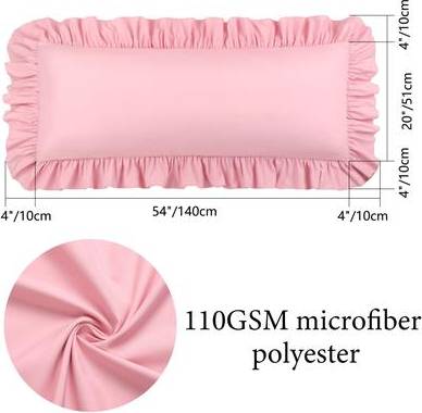 Unique Bargains Ruffle Body Pillowcase with Envelope Closure 1 PC Pillow Case