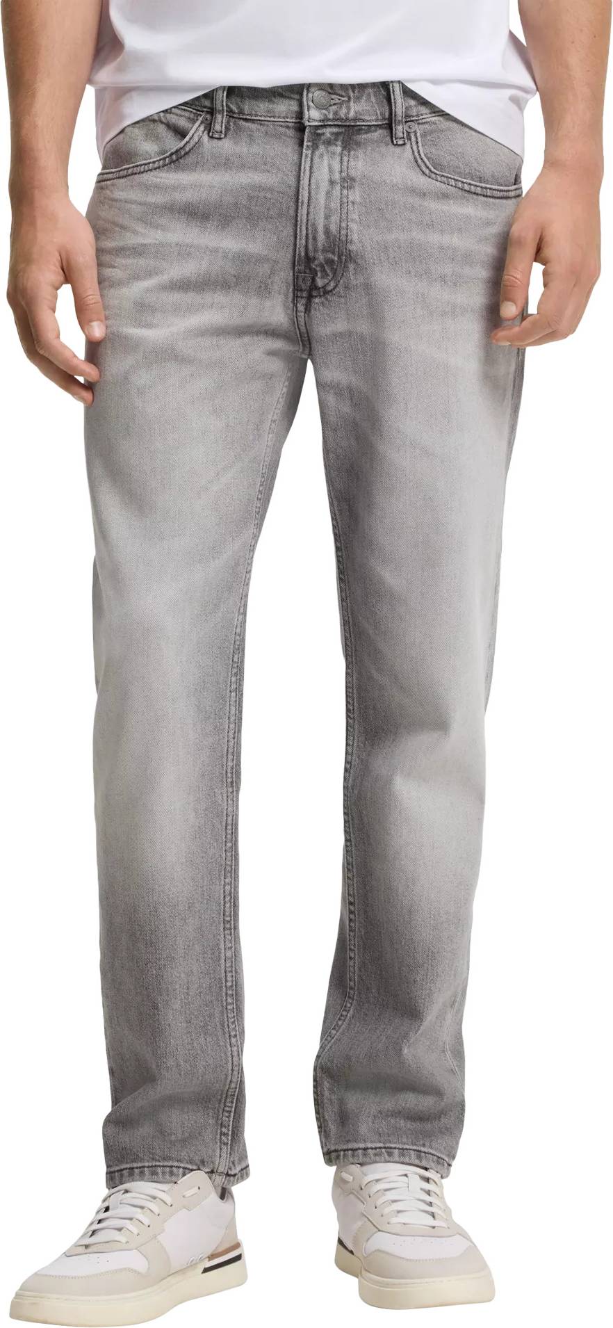 BOSS Mid Rise Regular Fit Jeans - Light/Pastel Grey