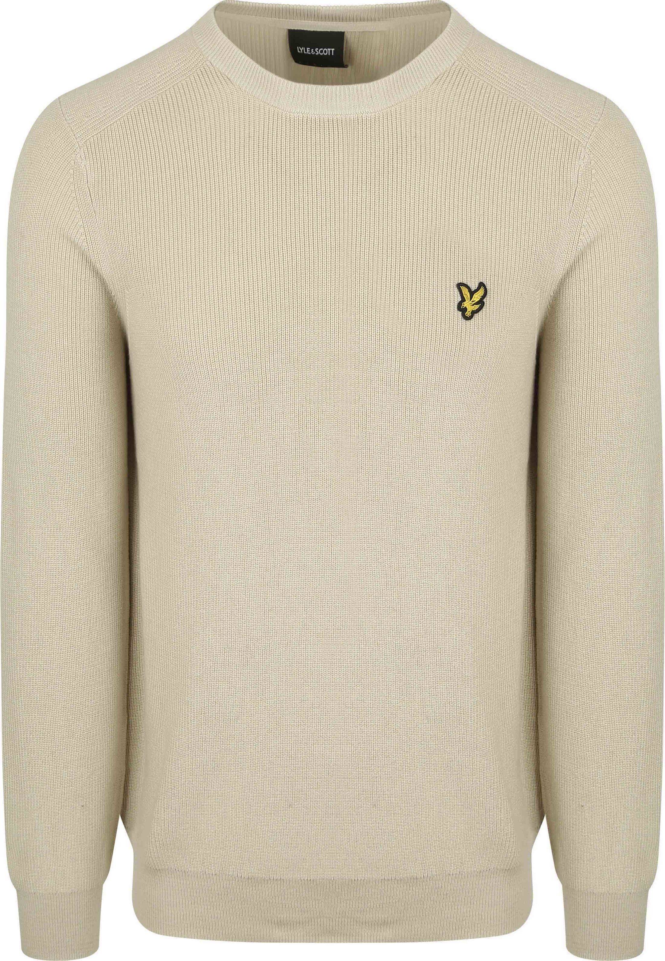 Lyle & Scott Rib Pullover Greige Beige Grå