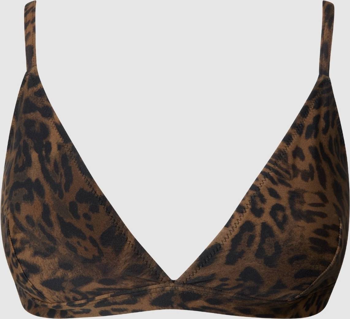 Understatement Triangle Bikini Top Dark Leopard