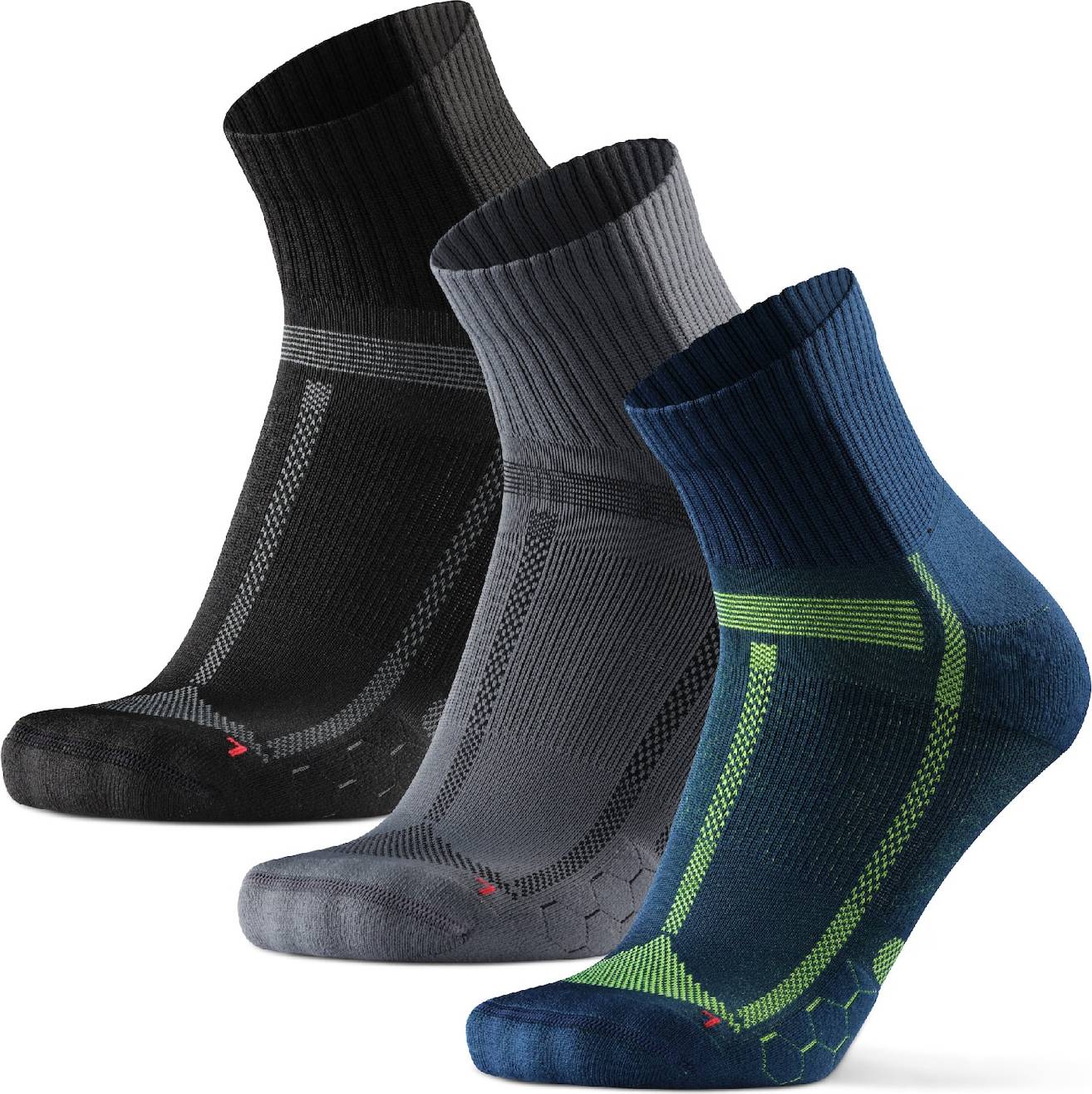 Danish Endurance Long Distance Running Quarter Socks - Multi/Patterned