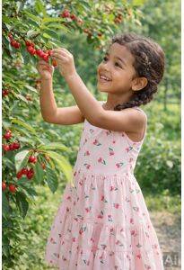 Happy Girls Sommerkleid Rundhals Basic Rücken - Rose