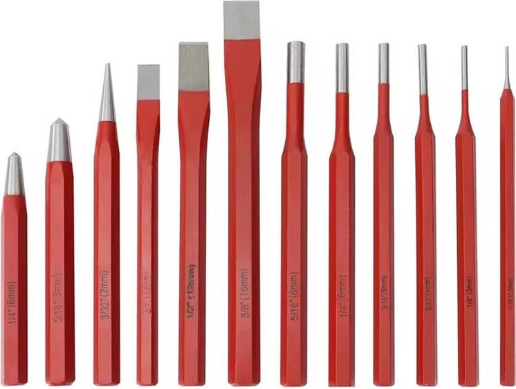 Exogio 12Pcs Punch and Chisel Set Digging Tools Chisel