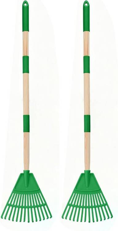 2 Pcs Kids Rakes Wood Handle