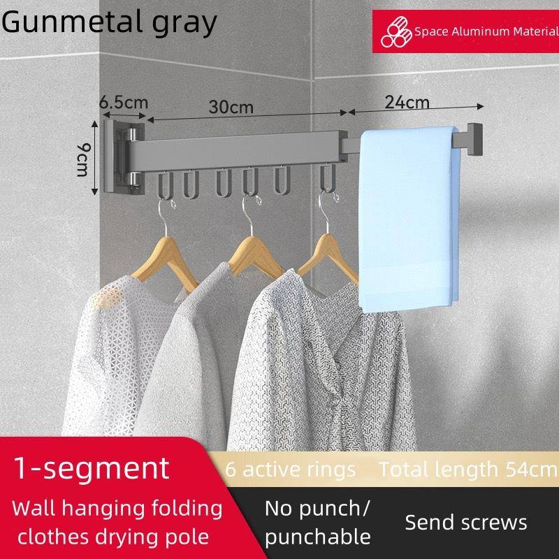 Wall mounted clothes drying rack Yiran Wall Mounted Retractable Foldable Aluminum Drying Rack