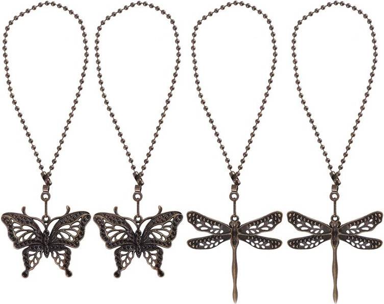 4 Pack Bronze Ceiling Fan Pull Chain Set
