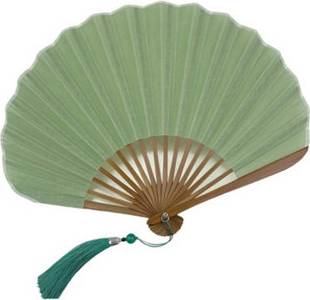 Mini Shell Cotton Linen Cloth Fan