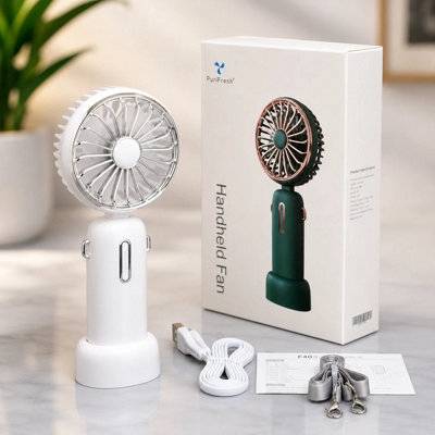 B&Q Portable Rechargeable Handheld Fan
