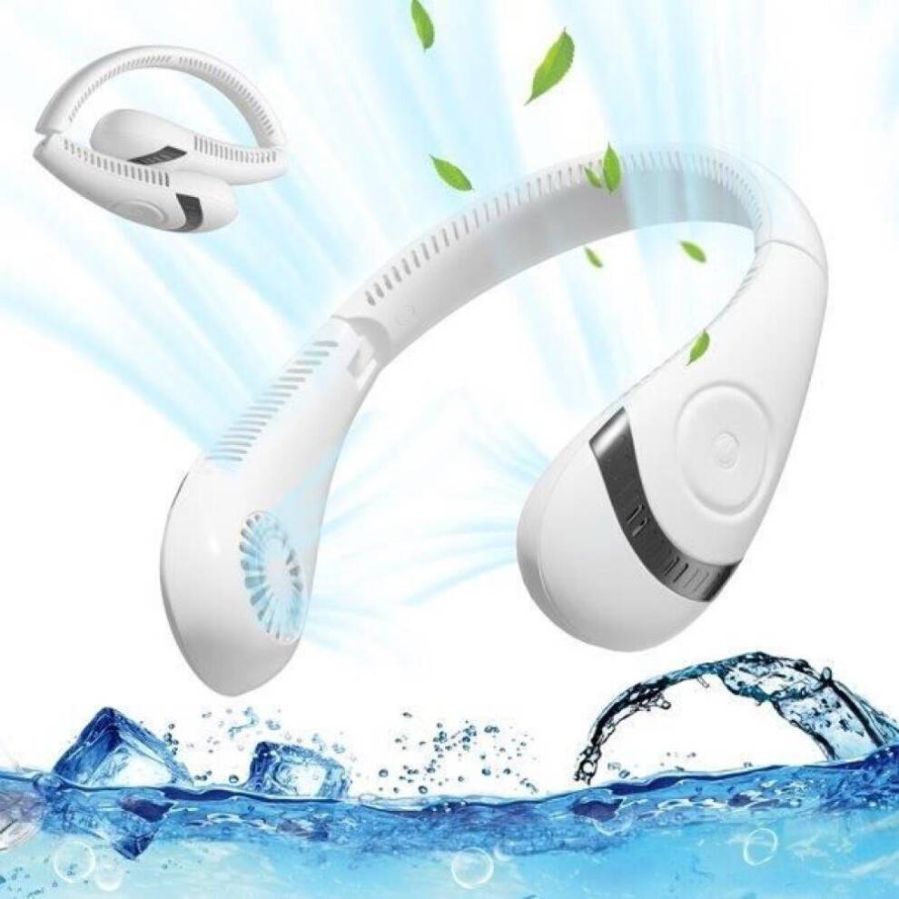 USB Mini Portable Neck Fan With 3000mAh Battery