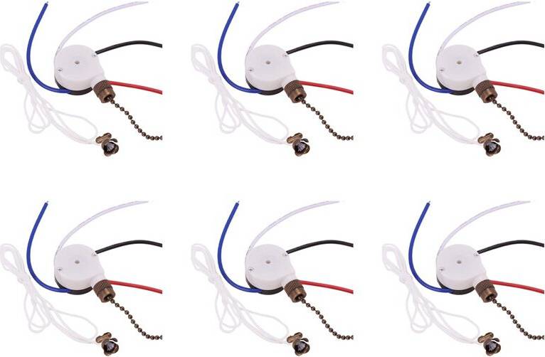 6X Ceiling Fan Kit 3Speed 4Wire