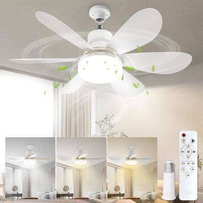 B&Q 20.5 Inch Socket Fan Light With Remote