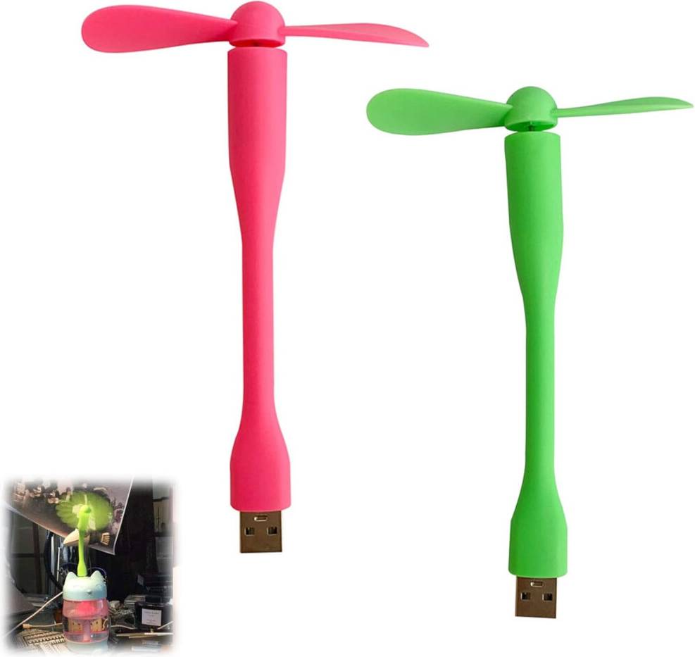 USB Small Fan 2 Pcs Portable 2 Pcs