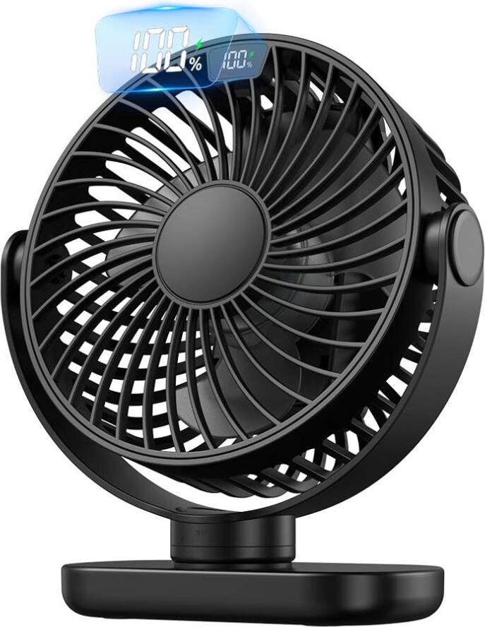 oin USB Desk Fan with LED Display