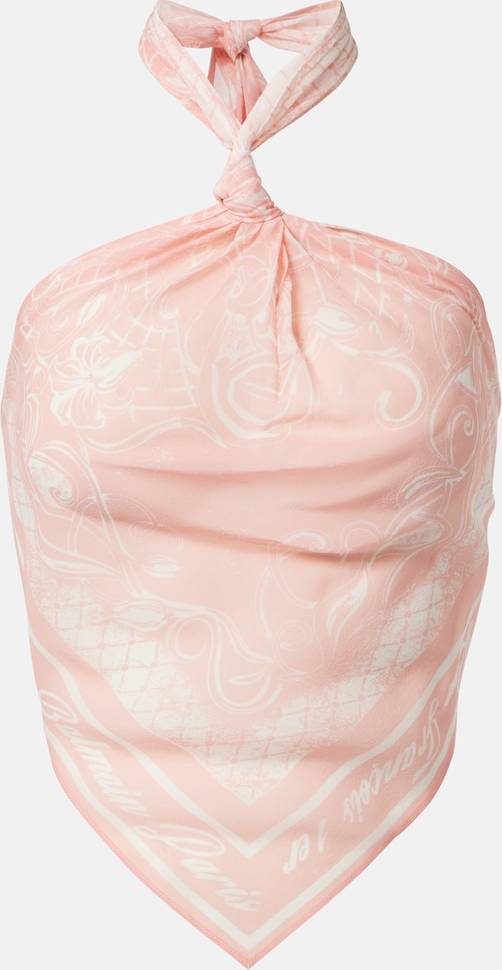 Top De Seda Estampado - Rosa