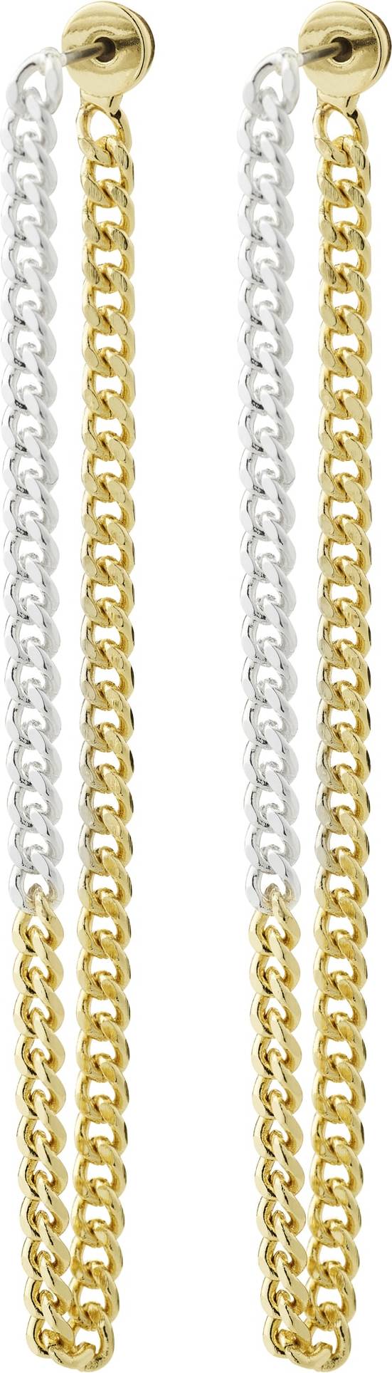 Pilgrim Inner Chain Earrings Mixed Metal