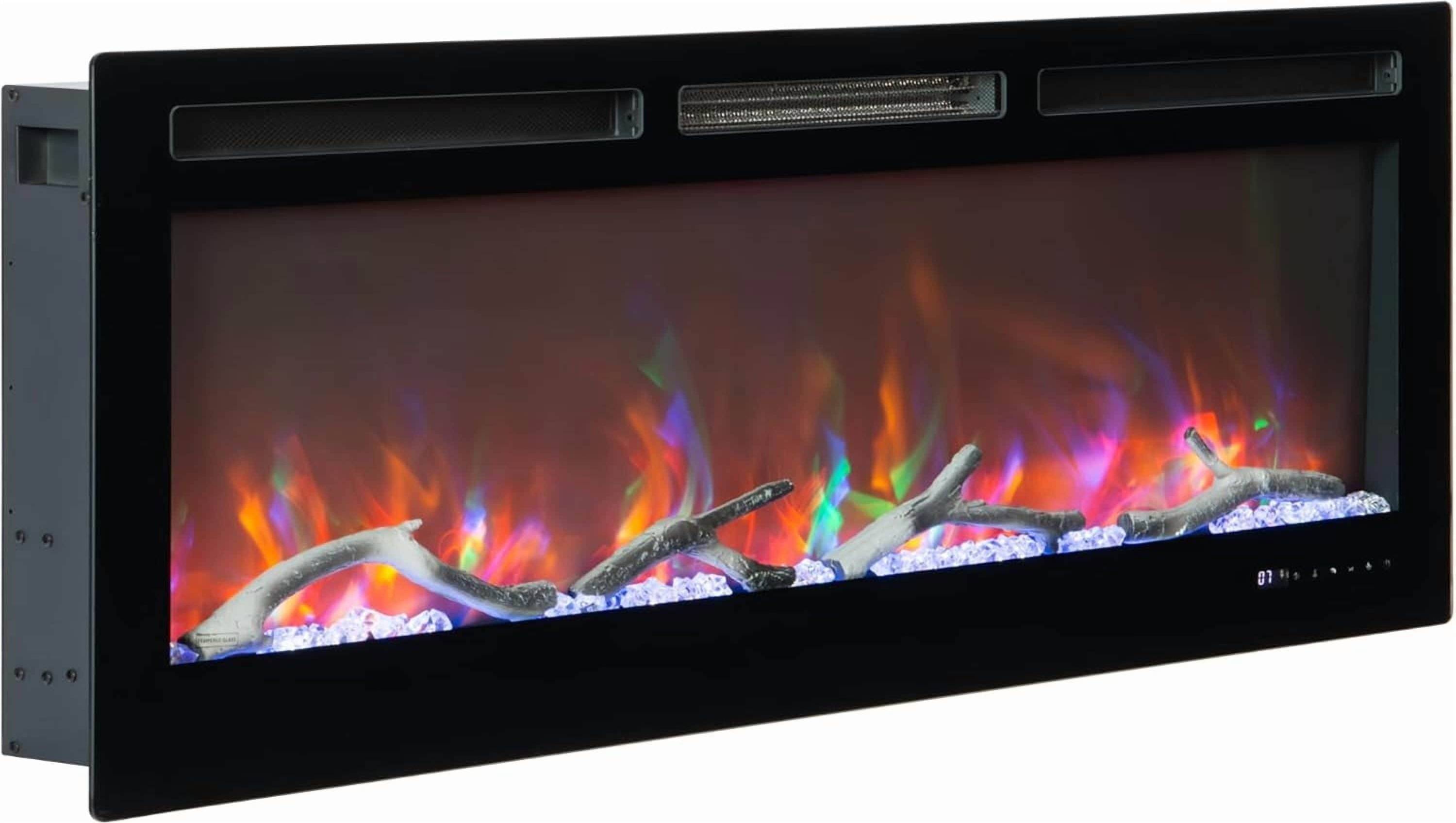 Electric fireplace heater Gaomon 50 Inch Smart Built-In Electric Fireplace Heater