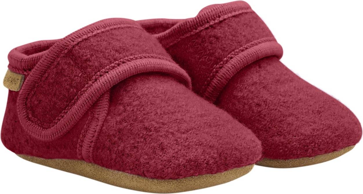 En Fant Baby Wool Slippers Futter Uld Rio Red