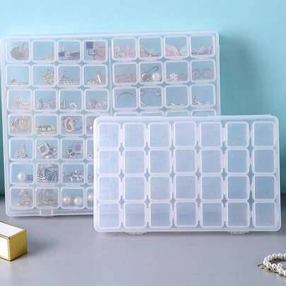 Shein Jewelry Organizer Plastic Storage Container Diamond Rhinestone Beads Storage Boxes