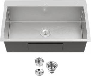 30 32 Inch Single Bowl Overmount Kitchen Sink