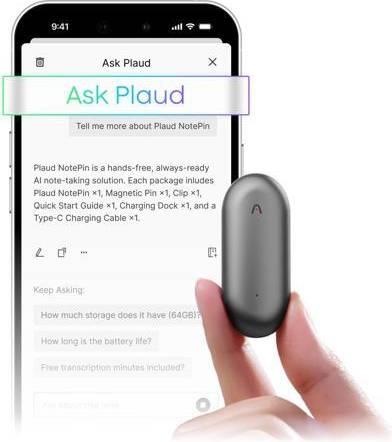 Voice recorder NotePin AI Voice Recorder 112 Languages