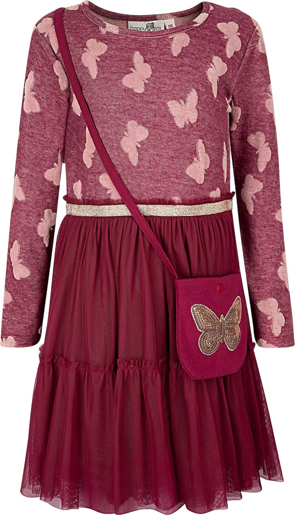 Happy Girls Robe - Rose/Rouge Foncé