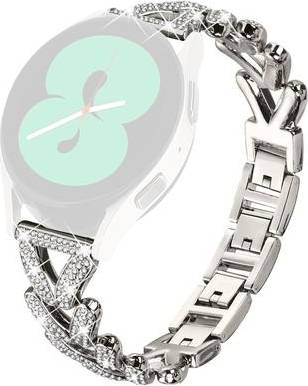 Metal Twisted Rhinestone Watch Band
