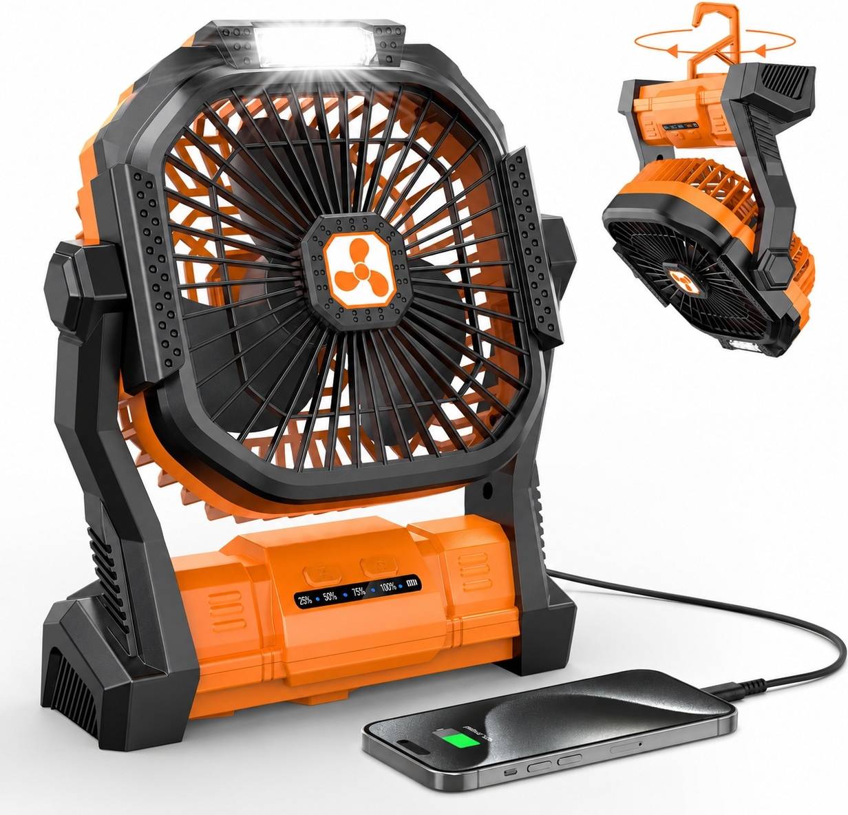 Table fan Portable Cordless Table Fan LED Lantern