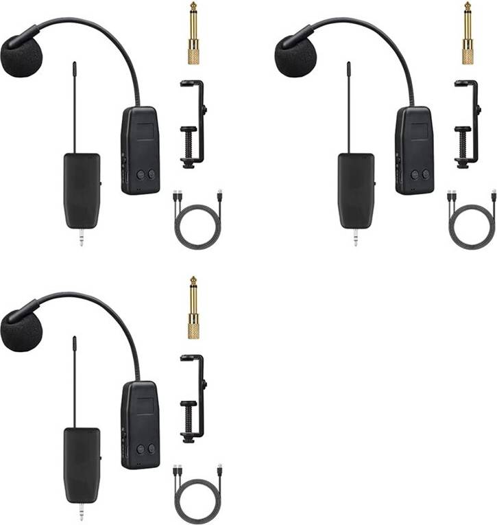 Torribaly 3X 2.4G Wireless Microphone System