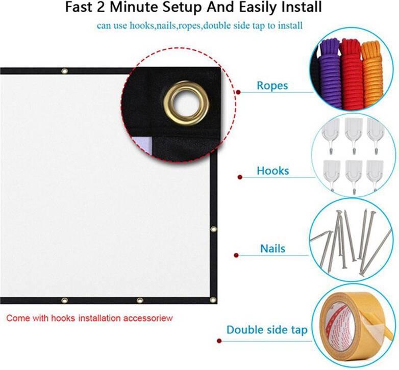 Typecat 24X Portable Projector Screen 100 Inch
