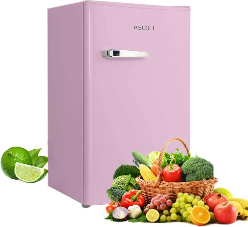Retro under counter fridge Retro Mini Fridge 85L Compact Refrigerator