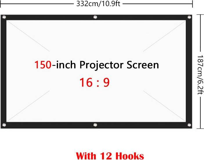 Portable Foldable Projector Screen 169 HD