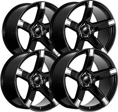 20 inch rims Replica R209 Hellcat 2 Gloss Black Wheels Rims Set 4