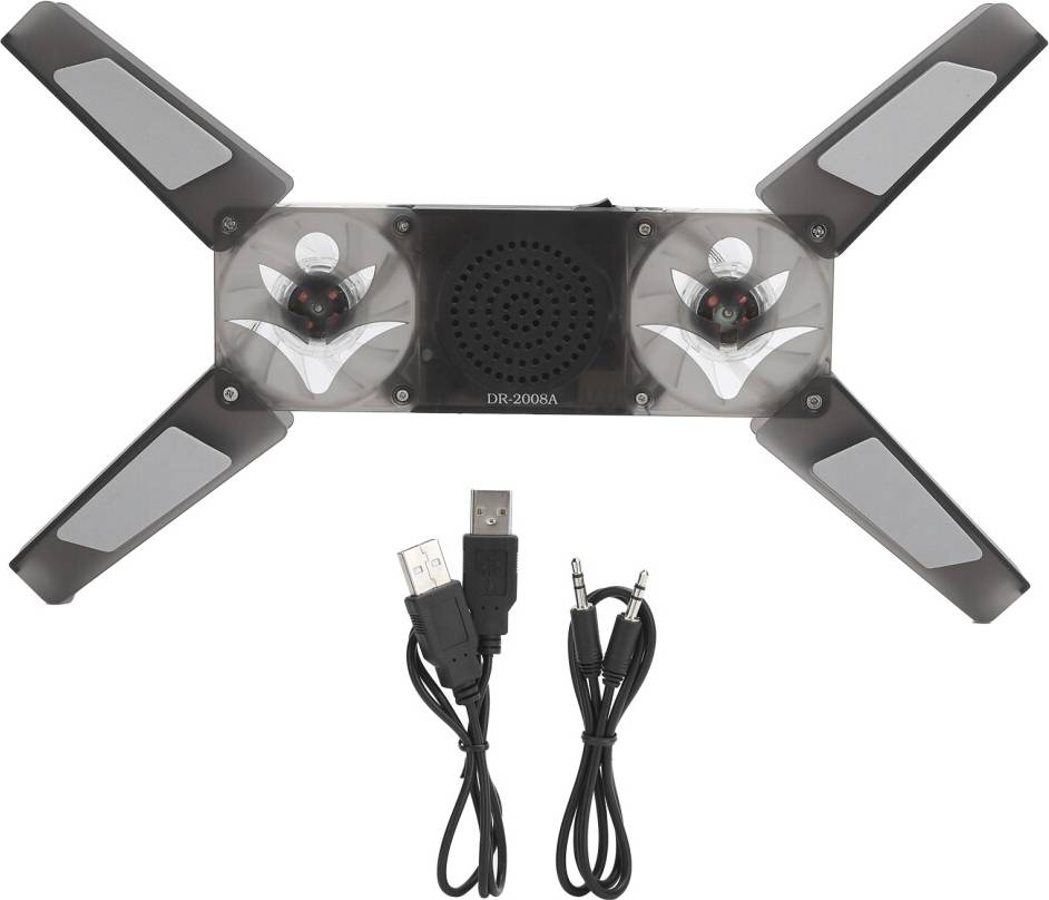 Base Raffreddamento Trasparente Laptop Doppie Ventole