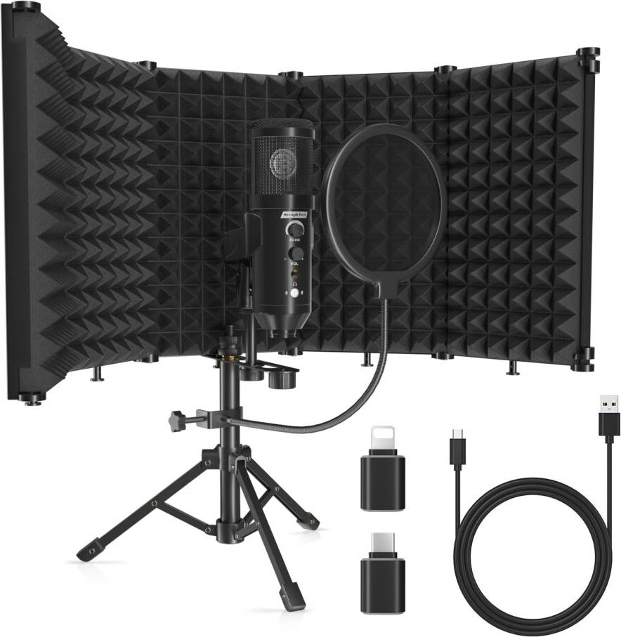 SwaykTech Studio Recording Microphone with Isolation Shield