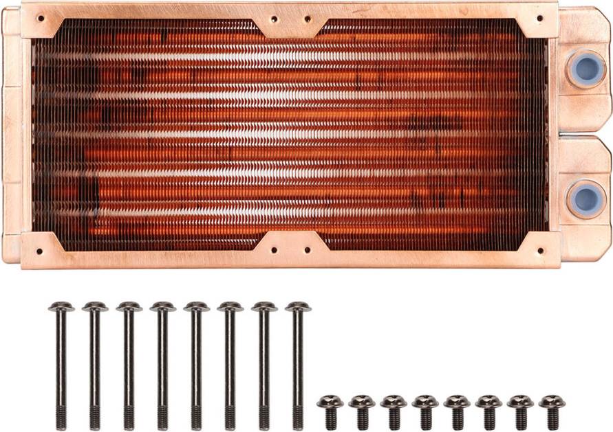 Copper Water Cooling Radiator 7mm Round Tube