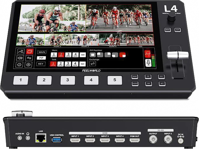 Feelworld L4 Multi-Camera Video Mixer Switcher