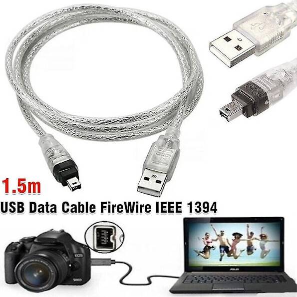 USB Data Cable for Mini DV Firewire 1.5m