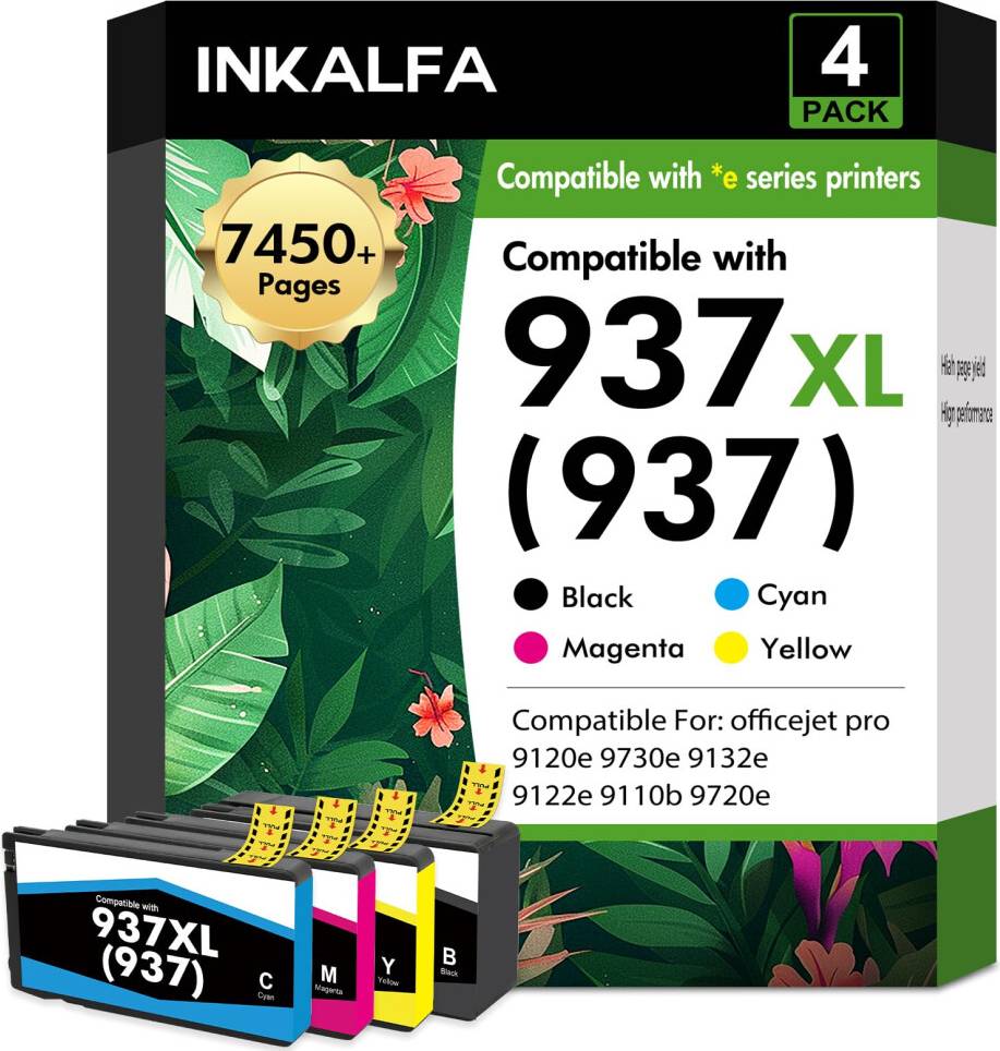 INKALFA Ink Cartridges Multipack Compatible HP OfficeJet Pro 9132e