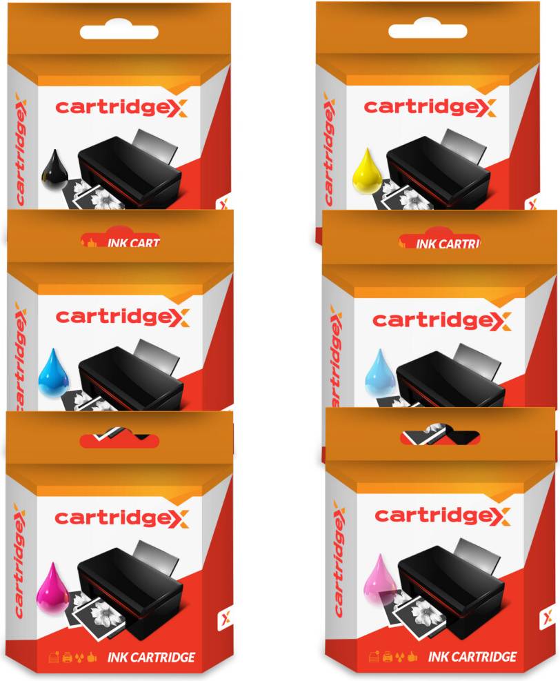 Cartridgex Full Set 6 Ink Cartridges For Epson R265 R285 R360 Rx560 Rx585
