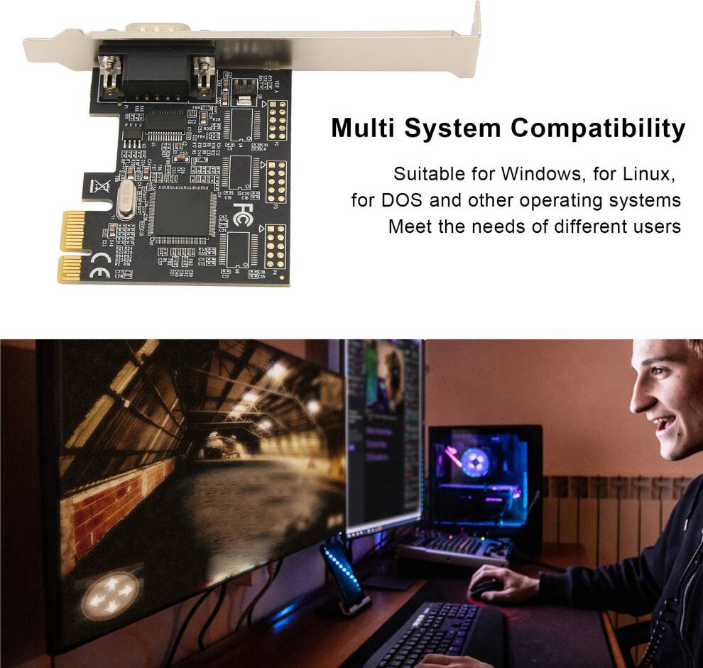 RS232 Serial Card Single Port PCIe