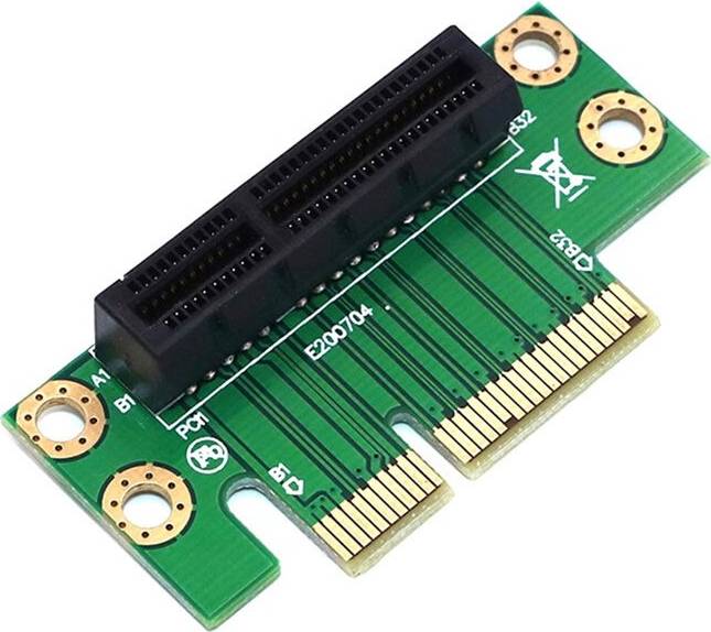 PCIe 4X Riser Card 90-Degree Left-Angle Adapter